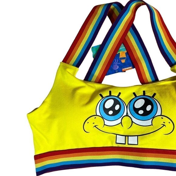 Hot Topic SpongeBob SquarePants Rainbow Sports Bra - Picture 6 of 7